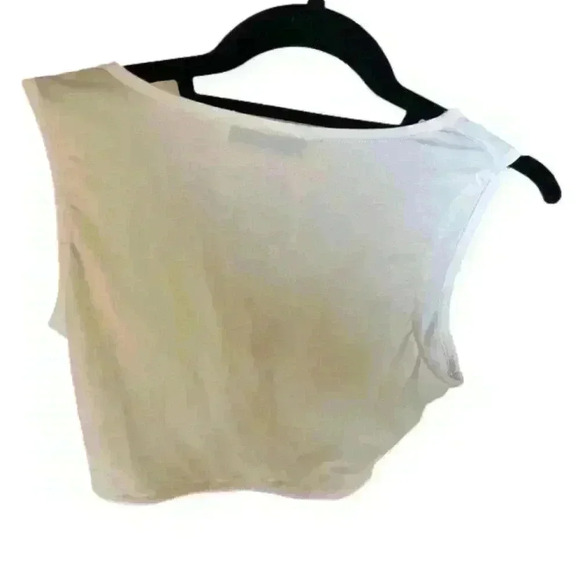 Just Quella Cropped Top, Women's Size M, White - Picture 2 of 2